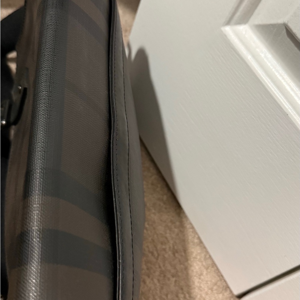 Burberry Black and Brown Plaid Messenger Bag - Picture 2 of 7